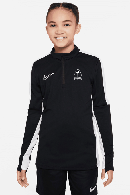 Breiðablik  hálfrennd barna æfingapeysa svört